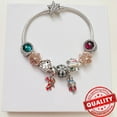 thumbnail image 4 of Romantic Rose Gold Two Color Heart Padlock Key to Happiness Double Charm Fit Original 925 Sterling Silver Bracelet Jewelry Gift, 4 of 5