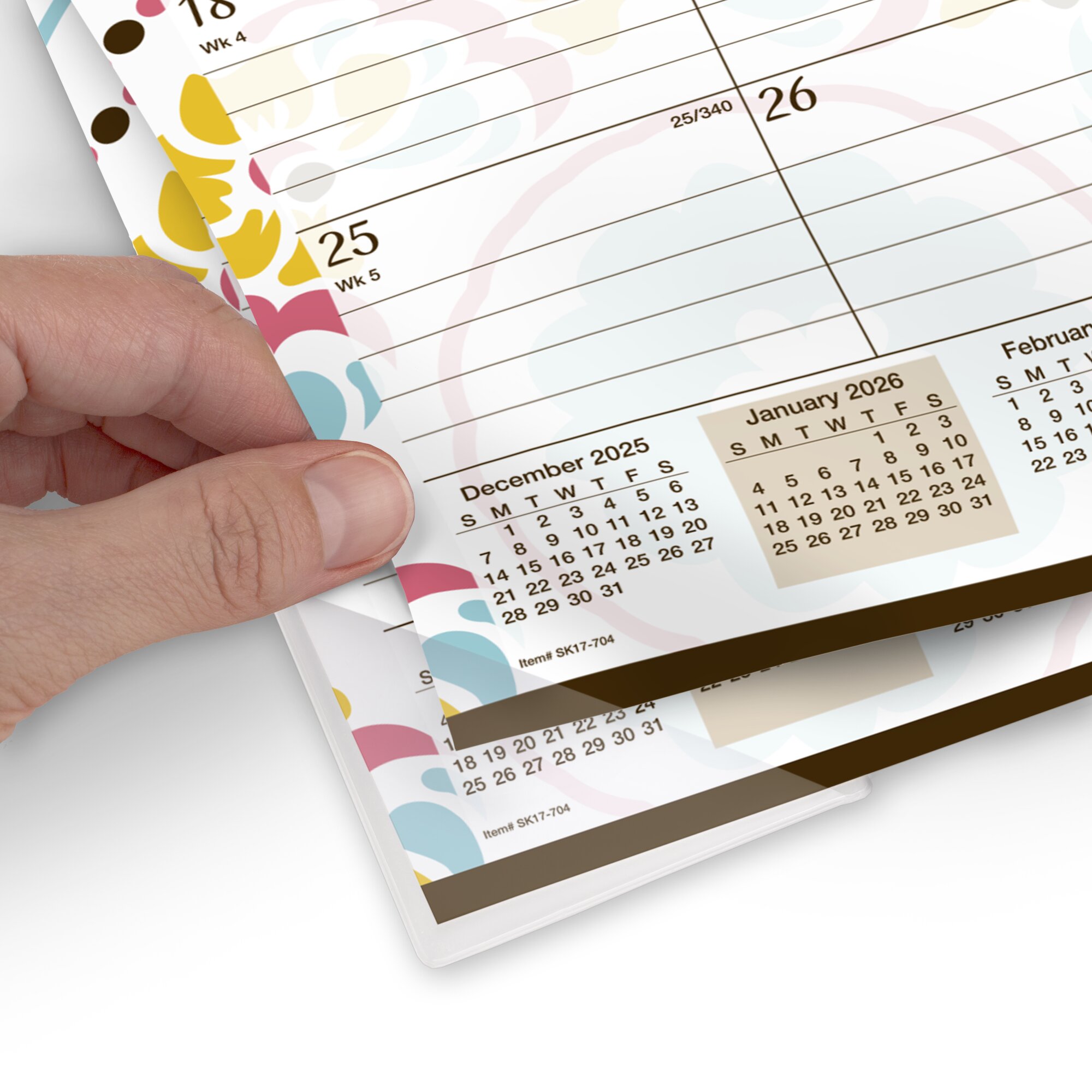 AT-A-GLANCE Suzani 2026 Monthly Desk Pad Calendar Standard 21 34 x 17 - Desk Pad