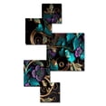 thumbnail image 3 of Designart "Abstract Ornate Flowers In Purple And Gold III" Floral Living Room Set, 3 of 5