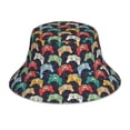 thumbnail image 1 of Lukts Retro Video Game Print Double-Side-Wear Reversible Reflective Bucket Hat Travel Beach Hat, 1 of 5