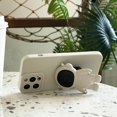 thumbnail image 4 of Compatible for iPhone 13 Pro Max Cute Case, 6D Astronaut Hidden Stand Phone Case for Women Girls Soft TPU Shockproof Back Cover - White, 4 of 11
