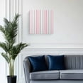 thumbnail image 2 of Canvas Print Wall Art Pink Gray Stripe Minimalist Vertical Stripes Modern Art Framed Canvas Art Wall Decor Pictures Painting Morden Artwork for Living Room Bedroom, Ready to Hang, 12"x12", 2 of 4