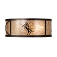 thumbnail image 7 of Meyda Tiffany 233537 Black Stallion 4 Light 24" Wide Flush Mount Drum Ceiling Fixture -, 7 of 7