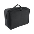 thumbnail image 2 of Caja organizadora de maquillaje Estuche de maquillaje Organizador de brochas de maquillaje con compartimento Bolsa de maquillaje de viaje Portátil con , Capas Negro Yinane Organizador de maquillaje, 2 of 4