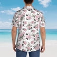 thumbnail image 4 of Fotbe Rose Flowers Camisa Hawaiana para Hombre Unisex – Camisa Casual de Verano con Botones de Manga Corta de Algodón y Lino,Medium, 4 of 7