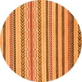 thumbnail image 1 of Ahgly Company Indoor Round Abstract Orange Modern Area Rugs, 7' Round, 1 of 4