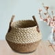 thumbnail image 5 of Cesta tejida, cesta organizadora de artículos diversos, cesta organizadora de juguetes, cesto para ropa sucia, flor Marrón Pequeño, 5 of 6