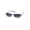 Gunmetal Smoke, variant on Mens Half Metal Rim Dad Shade Small Rectangle Sunglasses Black Smoke