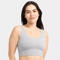 thumbnail image 4 of Fruit of the Loom Women's 360° Stretch Seamless Comfort Longline Sports Bra Color-Heather Gray,Size S-XXL, 4 of 6
