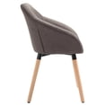 thumbnail image 3 of vidaXL Dining Chairs 4 pcs Taupe Fabric, 3 of 5