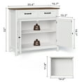 thumbnail image 5 of Asofer Buffet Cabinet, Sideboard Buffet Cabinet with Storage, Kitchen Cabinet with 2 Drawers and 2 Doors, for Kitchen, Dining Room, Retro, 5 of 12
