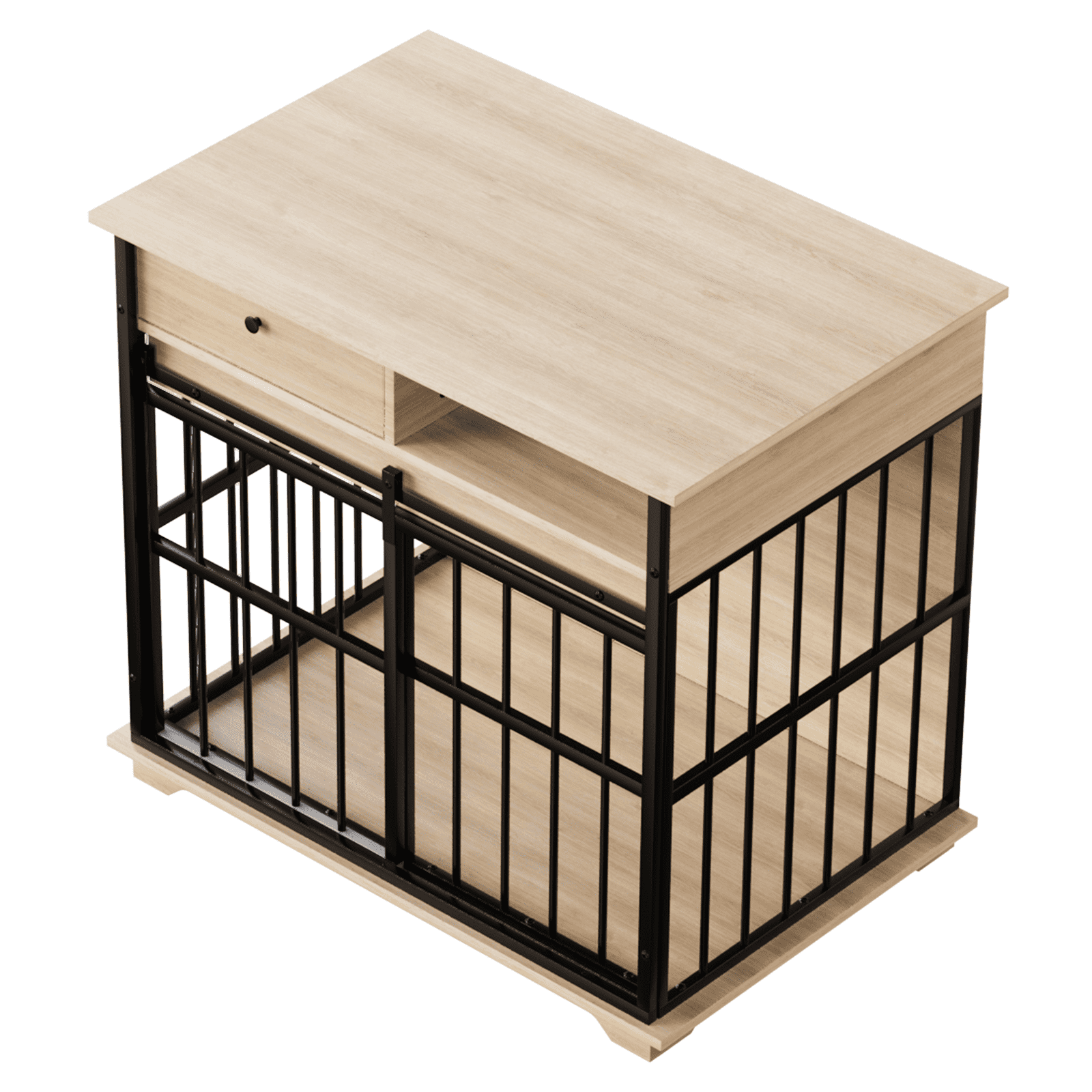 Dog Crate Furniture, Large Dog Cage Wooden Kennel Furniture with Tray for Medium Large Dogs