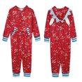 thumbnail image 1 of Mono con capucha y manga larga con dientes de tiburón para hombre, ropa de dormir con cremallera suave, conjunto de pijama familiar a juego, 1 of 4