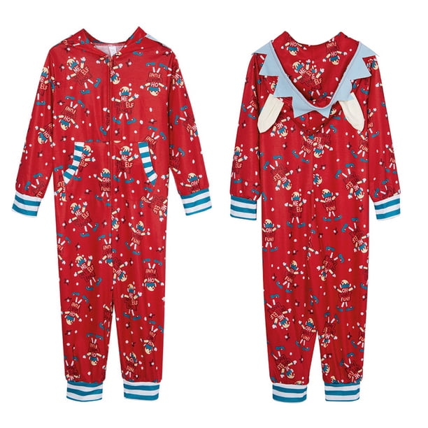 Mono con capucha y manga larga con dientes de tiburón para hombre, ropa de dormir con cremallera suave, conjunto de pijama familiar a juego