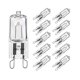 thumbnail image 1 of Lot Of 10 G9 Bulb 33w Warm White, Halogen G9 For Oven Tolerance Of 300c, G9 Filament Capsule Bulbs 420lm 230v, 1 of 5