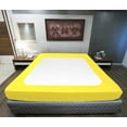 thumbnail image 3 of D.N.G. BEDDINGS 1 Piece Box Spring Cover - 100% Egyptian Cotton, 800 TC, Wrap Around 4 Sides Bed Skirt for Hotel & Home, Fits Box Springs up to 6 Inch - Olympic Queen, Stripe Yellow Color, 3 of 8