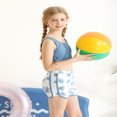 thumbnail image 4 of GYRATEDREAM Girls 3 Piece Swimsuits Print Top and Shorts Bikini Set Bathing Suit with Swimsuits Cover Up for 12-13 Years, 4 of 9