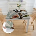thumbnail image 2 of BANET Tablecloth Square Oilcloth Wipeable Spill Proof Waterproof Small Square Card Table Tablecloth for Picnic Outdoor Tables white, 2 of 7