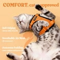 thumbnail image 5 of rabbitgoo Cat Harness and Leash for Walking, Escape Proof Soft Adjustable Vest Harnesses for Cats, Easy Control Breathable Reflective Strips Jacket, Orange, 5 of 11