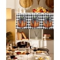 thumbnail image 3 of Valances for Windows Bow Orange Pumpkin Rod Pocket Cafe Window Treatments Valance Curtains for Kitchen Bathroom Laundry Basement Windows 54"x18", 3 of 6