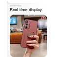 thumbnail image 3 of Compatible with Samsung Galaxy A55, Fashion Shockproof PU Leather Phone Case, with 360° Ring Holder, Slim Edge Soft Non-Slip Protective Cellphone Cover for Women Men Girls Boys - Orange Yellow, 3 of 8