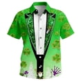 thumbnail image 1 of Camisetas de Navidad de Manga Larga de los Hombres de Moda Casual de Manga Larga Turndown Collar Blusa para Primavera Invierno Al Aire Libre Diario, 1 of 3