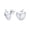 Silver, variant on Womens Personalized Apple of My Eye Stud Earrings in Rose Gold Sterling Silver