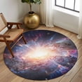 thumbnail image 2 of Round Rugs 5 Ft, Universe Explosion Non Slip Area Rugs for Kitchen Bedroom Entryway, Modern Abstract Galaxy Universe Washable Carpet Runner Rug Floor Mats for Bedroom Home Decor, 2 of 8