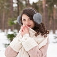 thumbnail image 6 of Loritta 2 Pcs Winter Earmuffs for Women Fluffy Cute Ear Muffs for Winter Gray and Brown, 6 of 6