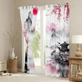 thumbnail image 3 of Castle Fairy Scenery Curtains Pack of 2 (42x84 Each),Japanese Style Curtains Blackout, 3 of 6