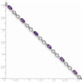 thumbnail image 2 of Primal Silver Sterling Silver Rhodium-plated Amethyst Bracelet, 2 of 4