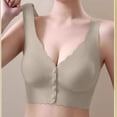 thumbnail image 3 of Swuxness Womens Comfortable Wireless Bra, Women's Sports Bras, Women's No Underwire Lightweight Breathable Soft Bra Everyday Bra Khaki, L, 3 of 4