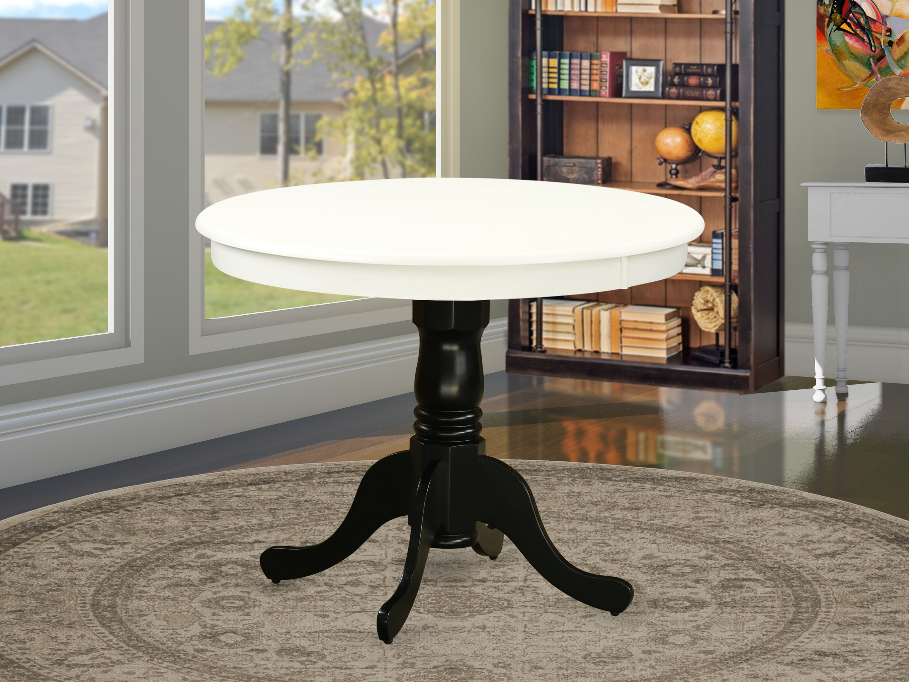 East West Furniture Ant Lbk Tp Antique, 36 Round Kitchen Table White
