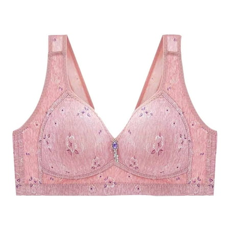 

KDDYLITQ Women 18 Hour Push Up Full Coverage Bra Adjustable Straps Bras Support Bralette Watermelon Red 38