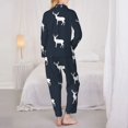 thumbnail image 3 of Pajamas for Women Set - white moose deer black Comfy Long Sleeve Button Up Pajama Sets for Women 2 Piece, Soft Sleepwear Nightwear Pjs Lounge Sets for Women with Pockets, 3 of 6