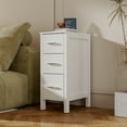 thumbnail image 3 of Eclife 12" Freestanding Bathroom Side Cabinet with 3 Drawers, White, 3 of 10