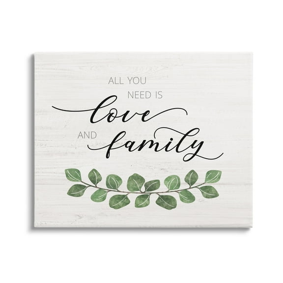 Stupell Industries Need Love and Family Inspirational Calligraphic Sign,30 x 24, Design by Natalie Carpentieri