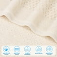 thumbnail image 3 of Superior Playa Zero Twist Cotton Solid Waffle Textured Bath Towels, Set of 2, Ivory, 3 of 7