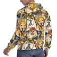 thumbnail image 6 of Wukai Watercolor Dogs Print Men Hoodies Fleece Sweatshirts Long Sleeve Sweaters Pullover Fall Outfits Winter Clothes-3X-Large, 6 of 7