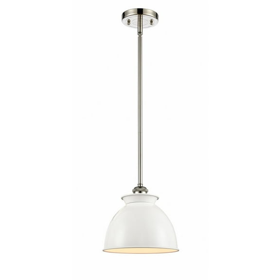 Innovations 516-1S-PN-M14-W Adirondack 1 Light Pendant part of the Ballston Collection, Polished Nickel