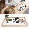 thumbnail image 2 of Sand Garden Kit Zen Japanese Mini Meditation Tabletop Decoration Accessory For Home Office, 2 of 8