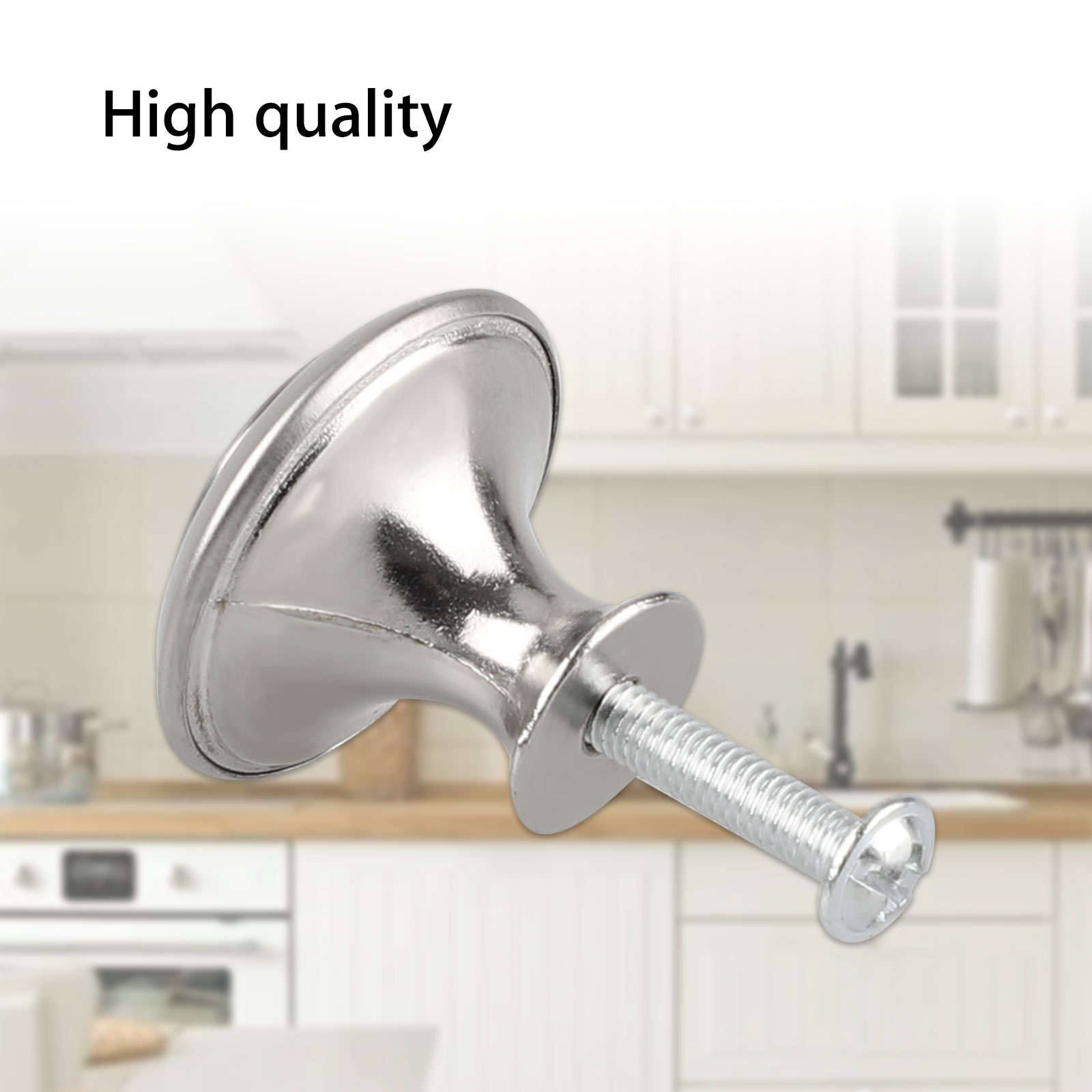 40/20pcs Kitchen Cabinet Heavy Pull Knobs, EEEkit Brushed Nickel Cabinet Knobs Cupboard Door Knobs Kitchen Hardware Round Pull Knobs for Bathroom Drawer, Silver - image 4 of 9