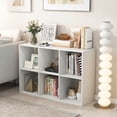 thumbnail image 4 of Costway 6-Cube Open Bookshelf with Anti-tip Kits Home Modern Style Storage Shelf for Study White, 4 of 10