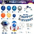 thumbnail image 2 of AOWEE Outer Space Balloon Garland Kit, 1st Boy Birthday Decoration Universe Space Planets Party Balloon Garland Kit with UFO Rocket Astronaut Balloons for Kids Birthday Party Galaxy Baby Shower, 2 of 6