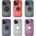 thumbnail image 6 of Compatible with iPhone 14 Pro Max Case with Ring Stand, Heavy-Duty Protective with Magnetic Car Mount Holder Kickstand Anti-Scratch Full Shockproof Protective Case for iPhone 14 Pro Max Blue, 6 of 11