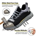 thumbnail image 4 of ulogu Steel Toe Shoes for Men Women Lightweight Sneakers Waterproof Non-Slip Work Shoes Puncture Proof Safety Shoes (Men Size 8.5, Gray), 4 of 9