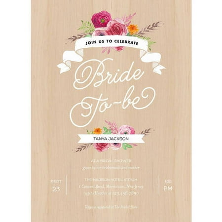 Rustic Shower Standard Bridal Shower Invitation
