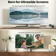 thumbnail image 3 of Monitor-Arm Ultrawide Heavy Duty 24-57'' - Aluminum Single Monitor Mount Holds up to 59.4lbs, Adjustable Desk Mount Stand, VESA75/100/200mm, White, 3 of 7