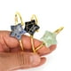 thumbnail image 3 of Xiao Hua Pulsera de cuentas hecha a mano, adecuada para hombres y mujeres, pulsera abierta de estrella de cinco puntas de piedra natural enrollada a mano (rosa + oro), 3 of 4