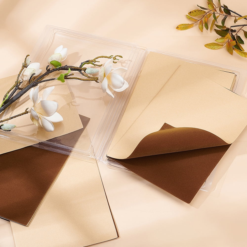Jewelry Flocking Cloth Self-adhesive Fabric Sienna 40x28.9~29cm 12sheets/set